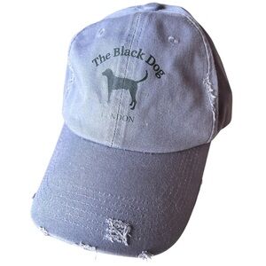The Black Dog Distressed Gray Cap